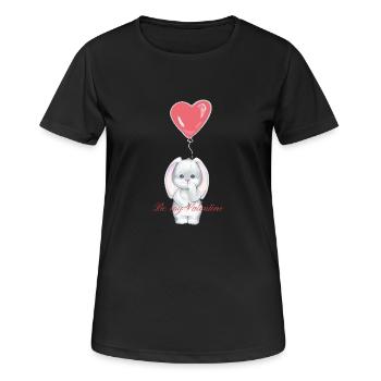 Be My Valentine - Frauen T-Shirt atmungsaktiv - Schwarz - Vorne - AI Model Female 172 light (172cm)