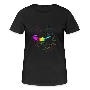 Rave Raver Techno music Techno bass Mixer - Women's Breathable T-Shirt - black - Front - AI Model Female 172 light (172cm)