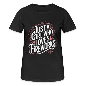 Pyrotechniker Feuerwerk Pyrotechnik - Frauen T-Shirt atmungsaktiv - Schwarz - Vorne - AI Model Female 172 light (172cm)