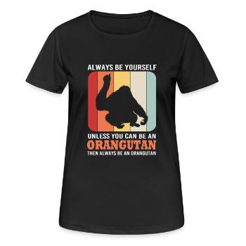 Orang-outan - T-shirt respirant Femme - noir - Devant - AI Model Female 172 light (172cm)