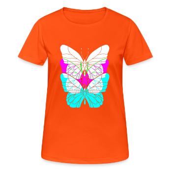 Rave Raver Techno music Techno bass Mischpult - Frauen T-Shirt atmungsaktiv - Neonorange - Vorne - AI Model Female 172 dark (172cm)