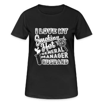 General Manager I Love My General Manager Husband - Women's Breathable T-Shirt - black - Front - AI Model Female 172 light (172cm)