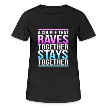 Rave Raver Techno music Techno bass Mixer - Women's Breathable T-Shirt - black - Front - AI Model Female 172 light (172cm)
