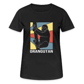 Orang-outan - T-shirt respirant Femme - noir - Devant - AI Model Female 172 light (172cm)