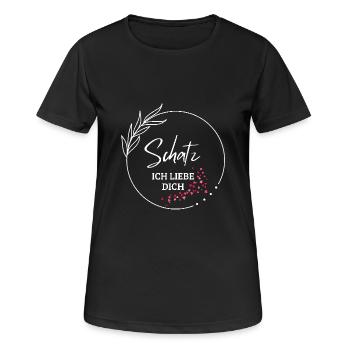 I love you - Women's Breathable T-Shirt - black - Front - AI Model Female 172 light (172cm)