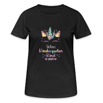 Jardin d’enfants Jardin d’enfants KITA 2025 Cadeau - T-shirt respirant Femme - noir - Devant - AI Model Female 172 light (172cm)