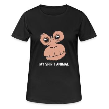 Orang Utan - Frauen T-Shirt atmungsaktiv - Schwarz - Vorne - AI Model Female 172 light (172cm)