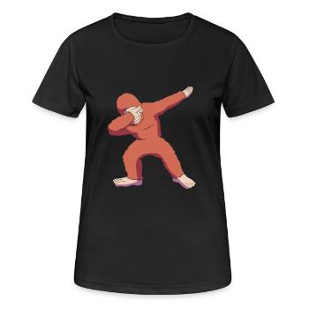Orang Utan - Frauen T-Shirt atmungsaktiv - Schwarz - Vorne - AI Model Female 172 light (172cm)