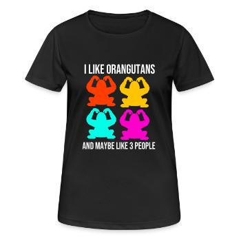 Orang-outan - T-shirt respirant Femme - noir - Devant - AI Model Female 172 light (172cm)