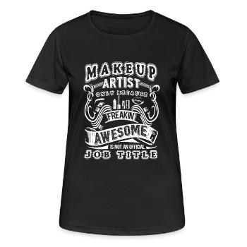 Makeup Artist Makeup Artist Job Title - Women's Breathable T-Shirt - black - Front - AI Model Female 172 light (172cm)
