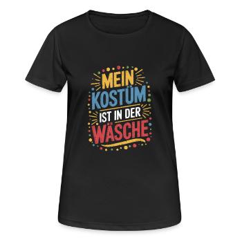 Carnival Carnival My costume is in the laundry - Women's Breathable T-Shirt - black - Front - AI Model Female 172 light (172cm)