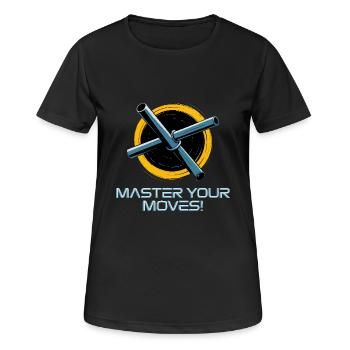 MASTER YOUR MOVES - Women's Breathable T-Shirt - black - Front - AI Model Female 172 light (172cm)