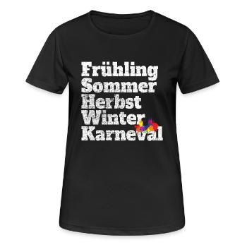Carnaval Cinquième saison Kölsch Fastelovend Cologne - T-shirt respirant Femme - noir - Devant - AI Model Female 172 light (172cm)
