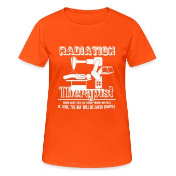 Radiation Therapist Definition - Women's Breathable T-Shirt - neon orange - Front - AI Model Female 172 dark (172cm)