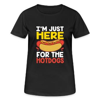 Hot Dog Snack - Women's Breathable T-Shirt - black - Front - AI Model Female 172 light (172cm)