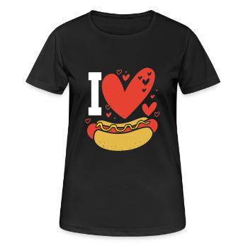 Hot Dog Snack - Women's Breathable T-Shirt - black - Front - AI Model Female 172 light (172cm)
