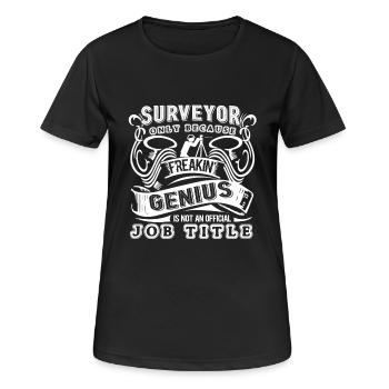 Surveyor Is Not An Official Job Title - Women's Breathable T-Shirt - black - Front - AI Model Female 172 light (172cm)