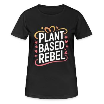 Végétarien Végétalien Végétarien Végétarien - T-shirt respirant Femme - noir - Devant - AI Model Female 172 light (172cm)