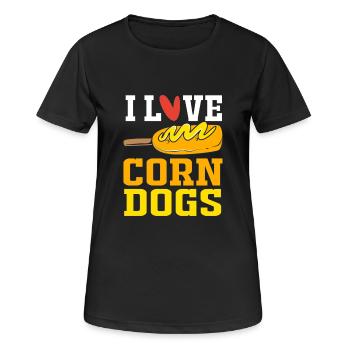 Hot Dog Snack - Women's Breathable T-Shirt - black - Front - AI Model Female 172 light (172cm)