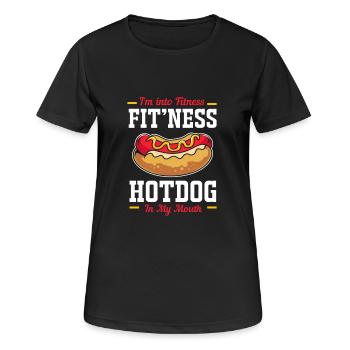 Hot Dog Snack - Women's Breathable T-Shirt - black - Front - AI Model Female 172 light (172cm)