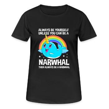 Narval - T-shirt respirant Femme - noir - Devant - AI Model Female 172 light (172cm)