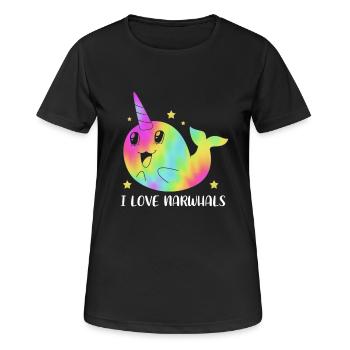 Narval - T-shirt respirant Femme - noir - Devant - AI Model Female 172 light (172cm)