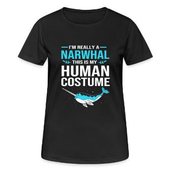 Narval - T-shirt respirant Femme - noir - Devant - AI Model Female 172 light (172cm)
