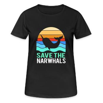 Narval - T-shirt respirant Femme - noir - Devant - AI Model Female 172 light (172cm)