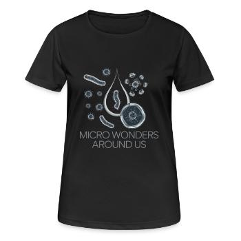 MICROSCOPIC ORGANISM - Women's Breathable T-Shirt - black - Front - AI Model Female 172 light (172cm)
