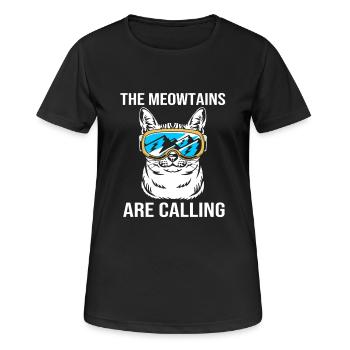 Ski Skiurlaub - Frauen T-Shirt atmungsaktiv - Schwarz - Vorne - AI Model Female 172 light (172cm)