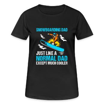 Snowboard Snowboard Vacances snowboard Snowboarders - T-shirt respirant Femme - noir - Devant - AI Model Female 172 light (172cm)