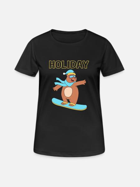 Snowboard Snowboarding Snowboard Holidays Snowboarders - Women's Breathable T-Shirt - black