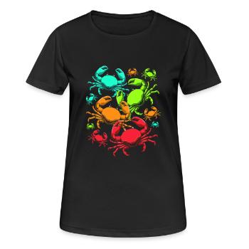 Crab - Women's Breathable T-Shirt - black - Front - AI Model Female 172 light (172cm)