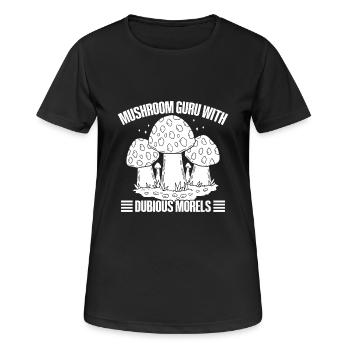 Gourou des morilles aux champignons douteux - T-shirt respirant Femme - noir - Devant - AI Model Female 172 light (172cm)