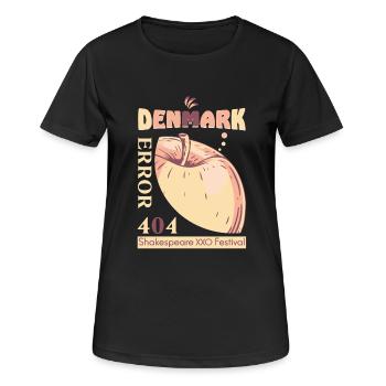 Denmark Shakespeare xxo Festival funny quote - Women's Breathable T-Shirt - black - Front - AI Model Female 172 light (172cm)