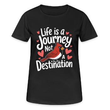 Cardinal Rouge Cardinal Vogel Rouge Cardinal - T-shirt respirant Femme - noir - Devant - AI Model Female 172 light (172cm)