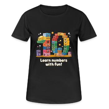 NOMBRE JOUR - T-shirt respirant Femme - noir - Devant - AI Model Female 172 light (172cm)