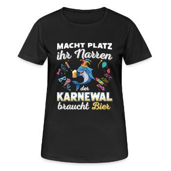 confettis carnaval carnaval design amusant - T-shirt respirant Femme - noir - Devant - AI Model Female 172 light (172cm)