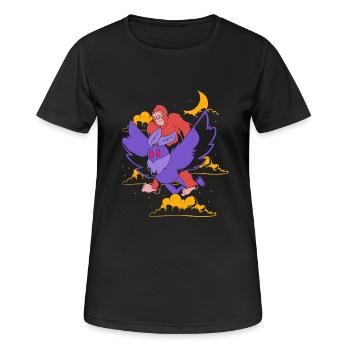 Papillon de nuit - T-shirt respirant Femme - noir - Devant - AI Model Female 172 light (172cm)