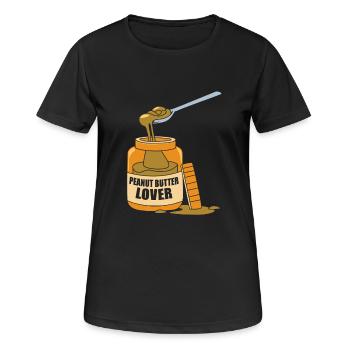 Peanut butter - Women's Breathable T-Shirt - black - Front - AI Model Female 172 light (172cm)
