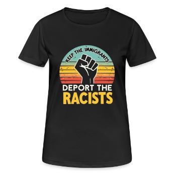 Antiracisme Diversité, justice et égalité - T-shirt respirant Femme - noir - Devant - AI Model Female 172 light (172cm)