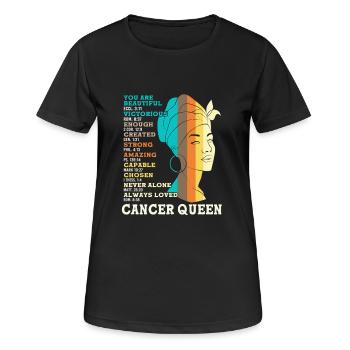 Sternzeichen Krebs - Frauen T-Shirt atmungsaktiv - Schwarz - Vorne - AI Model Female 172 light (172cm)