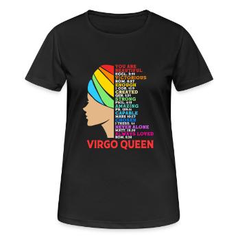 Sternzeichen Jungfrau - Frauen T-Shirt atmungsaktiv - Schwarz - Vorne - AI Model Female 172 light (172cm)