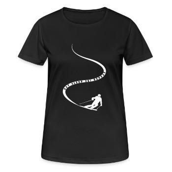 Eat Sleep Ski Repeat - Ski - Ski - Women's Breathable T-Shirt - black - Front - AI Model Female 172 light (172cm)