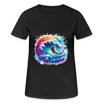 Wave - Women's Breathable T-Shirt - black - Front - AI Model Female 172 light (172cm)