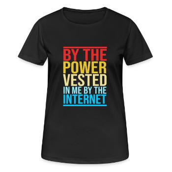 Pfarrer - Frauen T-Shirt atmungsaktiv - Schwarz - Vorne - AI Model Female 172 light (172cm)