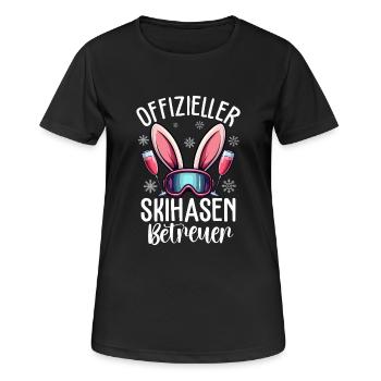 Superviseur officiel du lapin de ski - T-shirt respirant Femme - noir - Devant - AI Model Female 172 light (172cm)