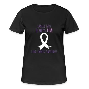 Cancer du poumon - T-shirt respirant Femme - noir - Devant - AI Model Female 172 light (172cm)