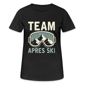 Équipe Après-Ski - T-shirt respirant Femme - noir - Devant - AI Model Female 172 light (172cm)