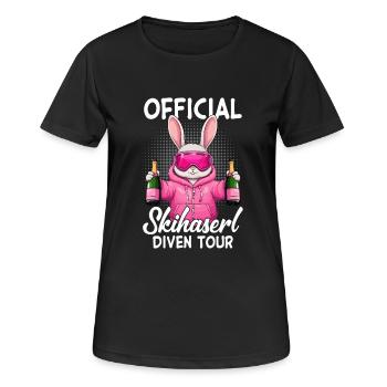 Visite officielle de Skihaserl Diven - T-shirt respirant Femme - noir - Devant - AI Model Female 172 light (172cm)